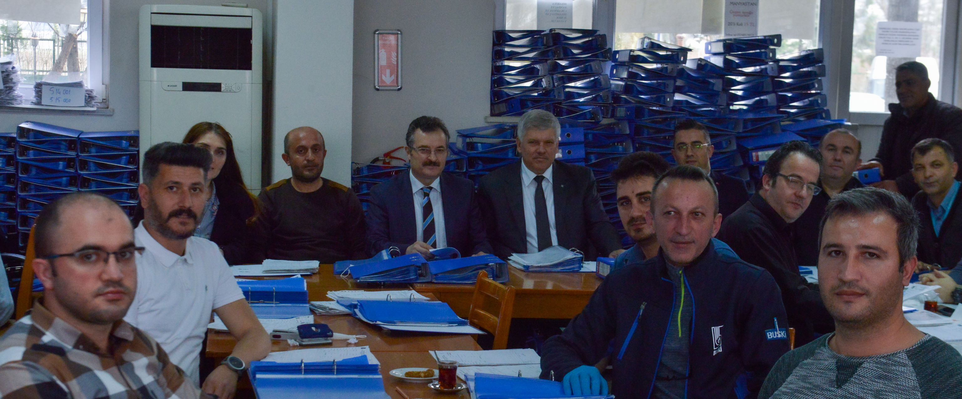 BUSKİ Genel Müdürü Güngör Gülenç arşiv çalışmalarını yerinde ziyaret etti