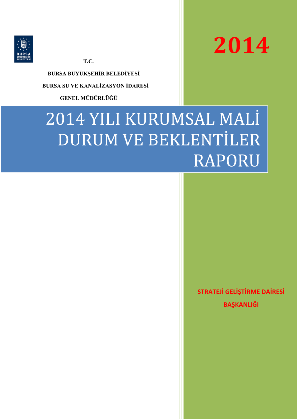 2014 Yılı Kurumsal Mali Durum ve Beklentiler Raporu